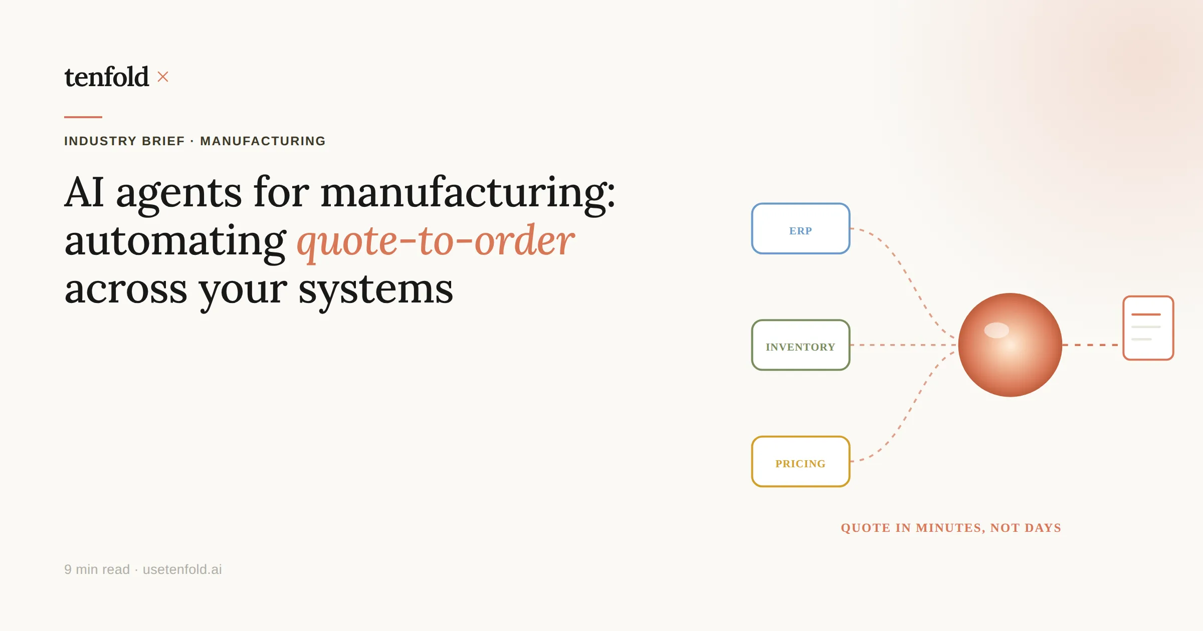 AI Agents for Manufacturing: Streamlining Quotes, Orders, and Support